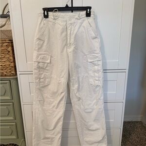Brandy Melville Women's White Cargo Pants